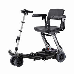 Luggie Elite Foldable Mobility Scooter with a compact design and comfortable seat for easy transport