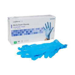 McKesson Confiderm 3.8 Disposable Nitrile Exam Glove Box with Medium Blue Gloves for Healthcare Use