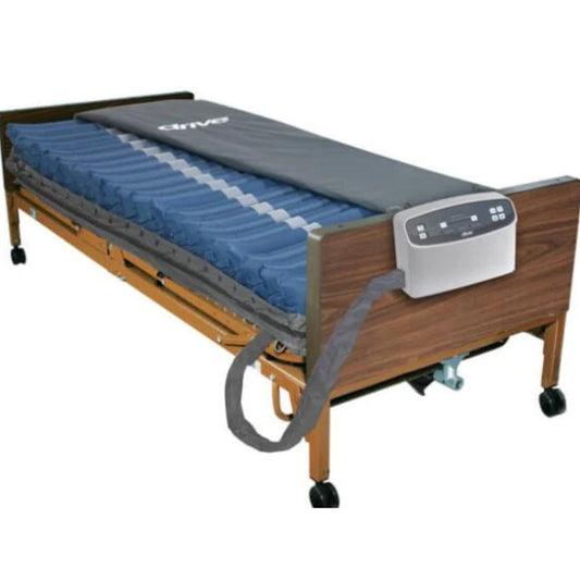 Drive Medical Med-Aire Plus 8 Alternating Pressure and Low Air Loss Mattress System on hospital bed Main Image