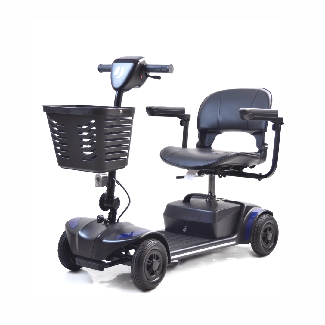 Journey Adventure 4 Wheel Mobility Scooter with comfortable seating and storage basket