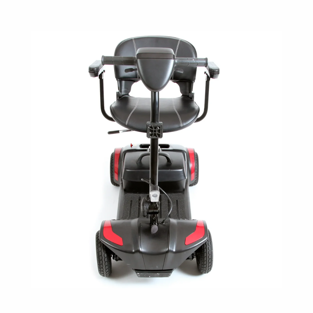Front view of the Journey Adventure 4 Wheel Mobility Scooter with adjustable seat for enhanced comfort