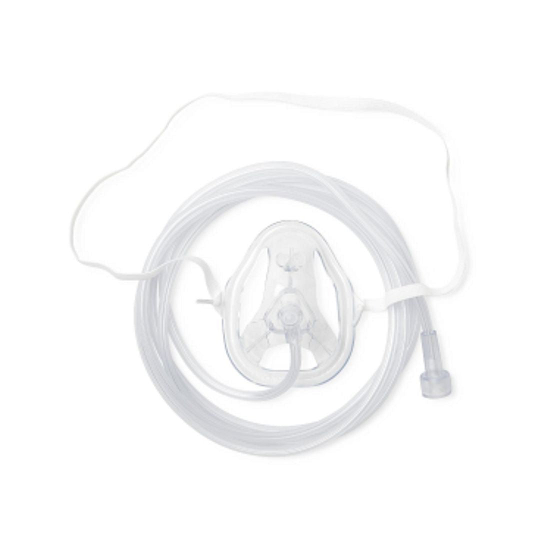 Medline Oxy2Mask Oxygen Masks OK112514ML clear adult oxygen mask with 7 foot tubing and head strap
