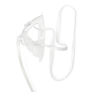 Oxy2Mask Oxygen Masks OT70258ML Medline clear disposable oxygen mask with tubing and adjustable elastic strap