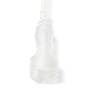 Medline Oxy2Mask Oxygen Masks OT70258ML clear oxygen tubing connector close up medical oxygen fitting