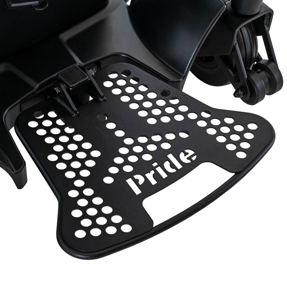Pride Mobility Go Chair MED black perforated footrest platform for wheelchair comfort