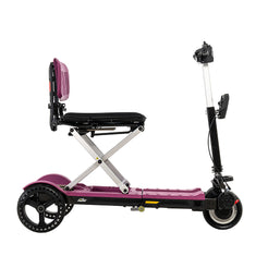 Pride Mobility i-Go 3 Wheel Folding Mobility Scooter in purple with compact foldable design
