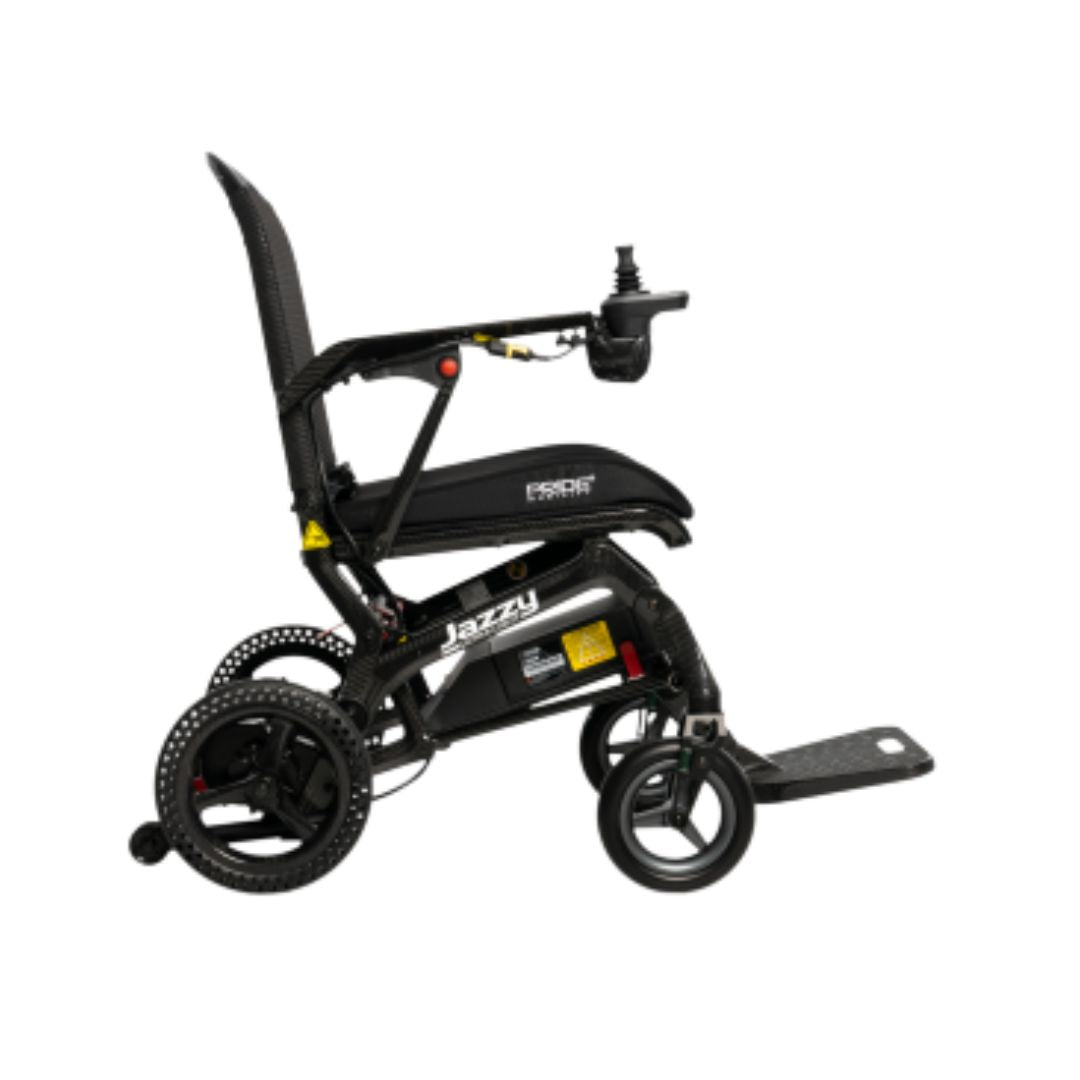 Pride Mobility Jazzy Ultra Light Carbon Fiber Foldable Power Chair side view
