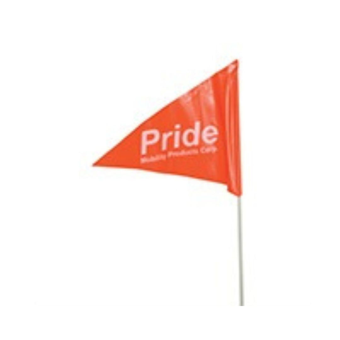 Pride Mobility Red Safety Flag for increased visibility on mobility devices