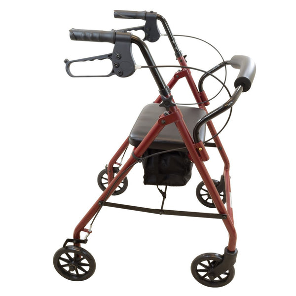 ProBasics Steel Rollator 6″ Wheels Burgundy & Blue | Mobility | DME