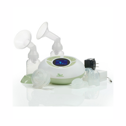 Drive Medical Pure Expressions Dual Channel Electric Breast Pump RTLBP0200 with accessories and bottles