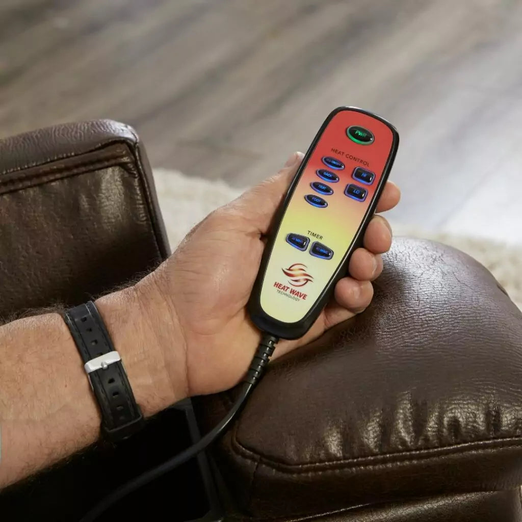 GOLDEN TECHNOLOGIES Rhea Power Lift Recliner PR442 remote control in hand