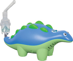 Roscoe Dinosaur Pediatric Nebulizer by compass Health Brands in blue and green for kids