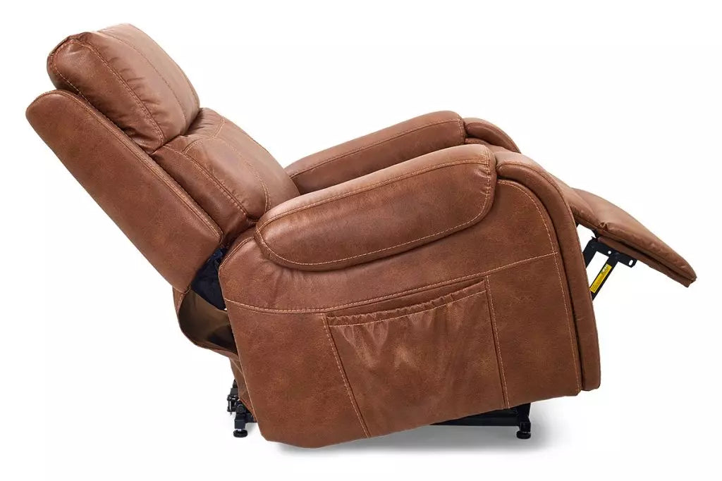 GOLDEN TECHNOLOGIES Titan with Twilight Power Lift Chair Recliner in Brown Reclined Position