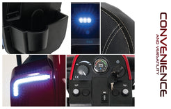 Pride Mobility Victory 10.2 3 Wheel scooter features including LED lights and dashboard controls