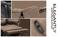Pride Mobility VivaLift Elegance 2 PLR975M reclining lift chair with remote control in brown leather
