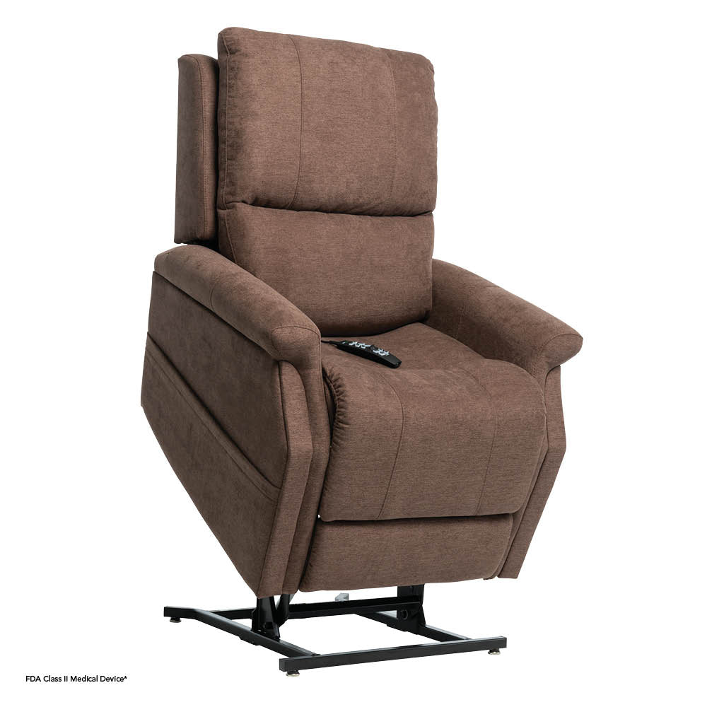 Pride Mobility VivaLift Metro 2 PLR925M brown fabric lift recliner chair with remote control