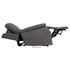 Pride Mobility VivaLift Metro 2 PLR925M gray recliner chair fully extended with footrest and back support