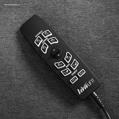 Black remote control for Pride Mobility VivaLift Metro 2 PLR925M with labeled adjustment buttons