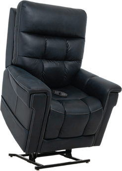 Pride Mobility VivaLift Radiance PLR3955S black leather power lift recliner chair with remote control