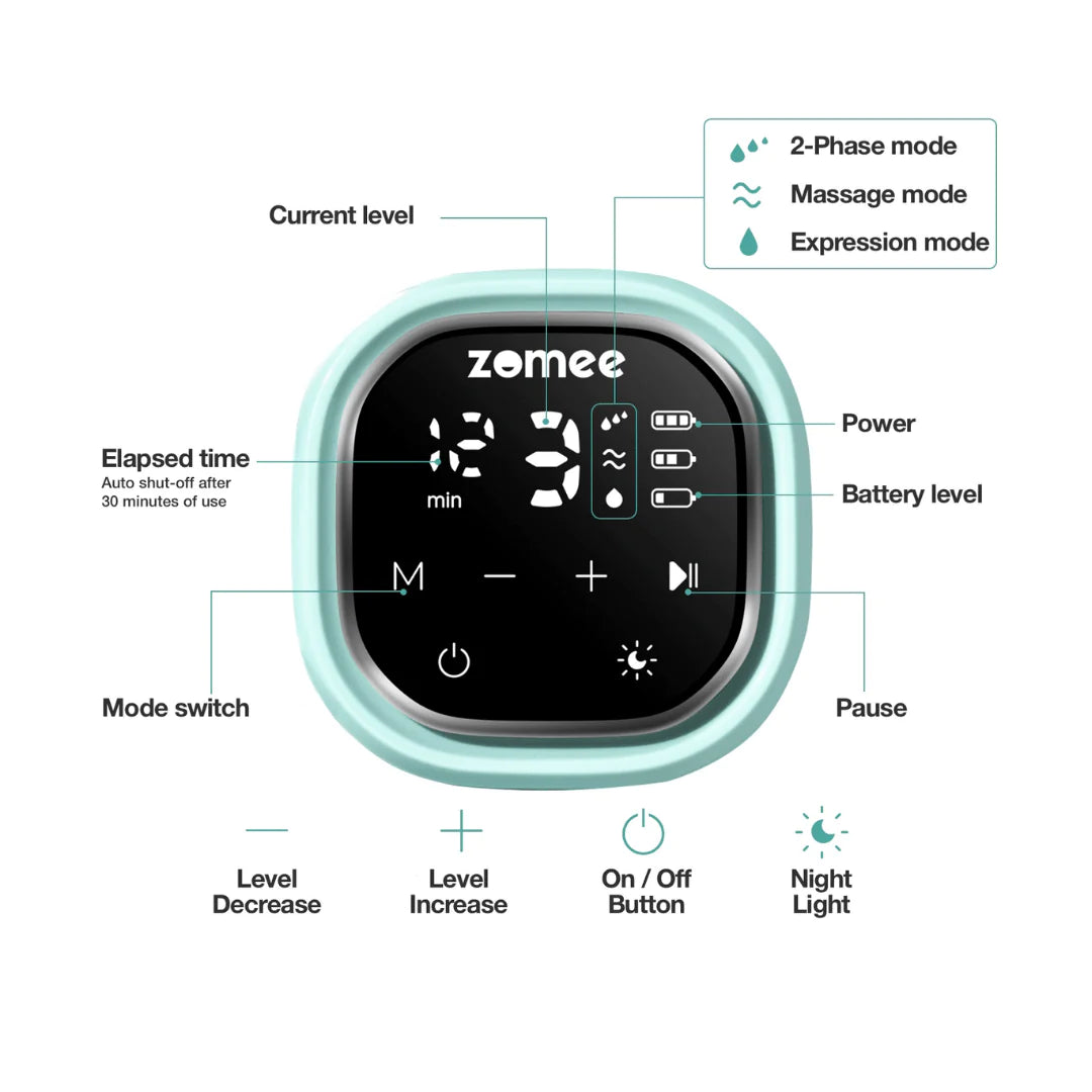 Z2 Double Electric Breast Pump Control Panel with Display for Ease of Use and Features