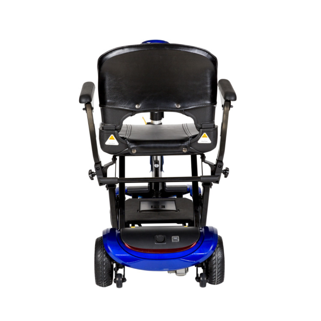 ZooMe Auto Flex 4 Wheel Folding Travel Mobility Scooter with ergonomic seat and compact design