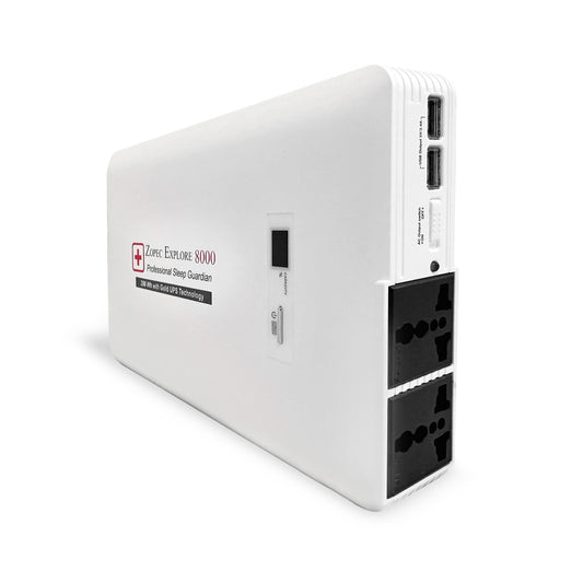 Backup Battery By Zopec Explore 8000 professional sleep guardian with USB ports and power outlets