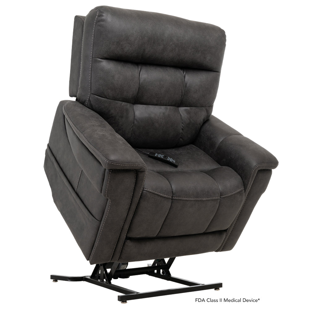 Pride Mobility VivaLift Radiance PLR3955PW dark gray power lift recliner chair with remote control